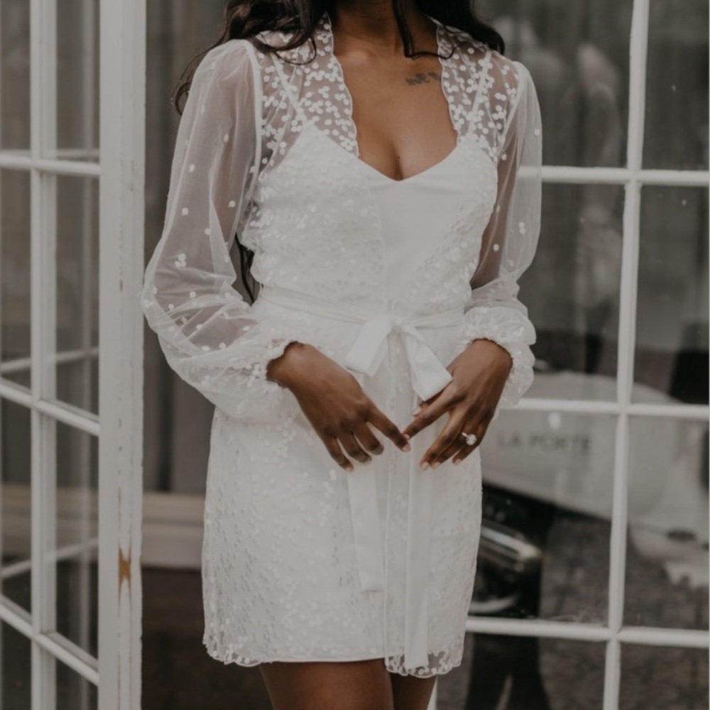 Etsy lace wedding robe & slip